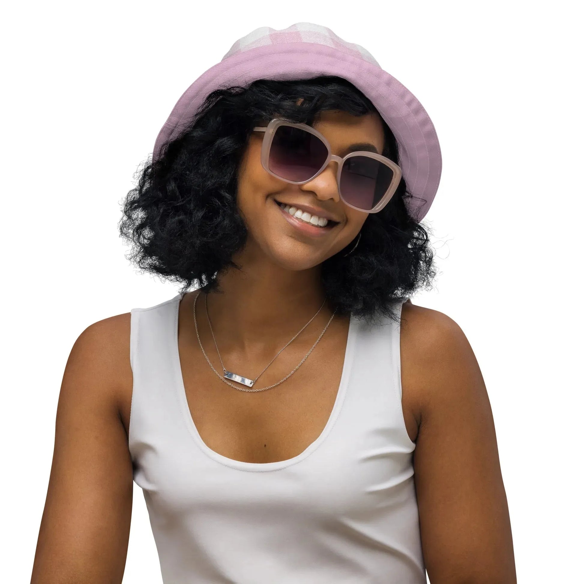 Twilight Plaid Reversible Bucket Hat - Liss & Lex