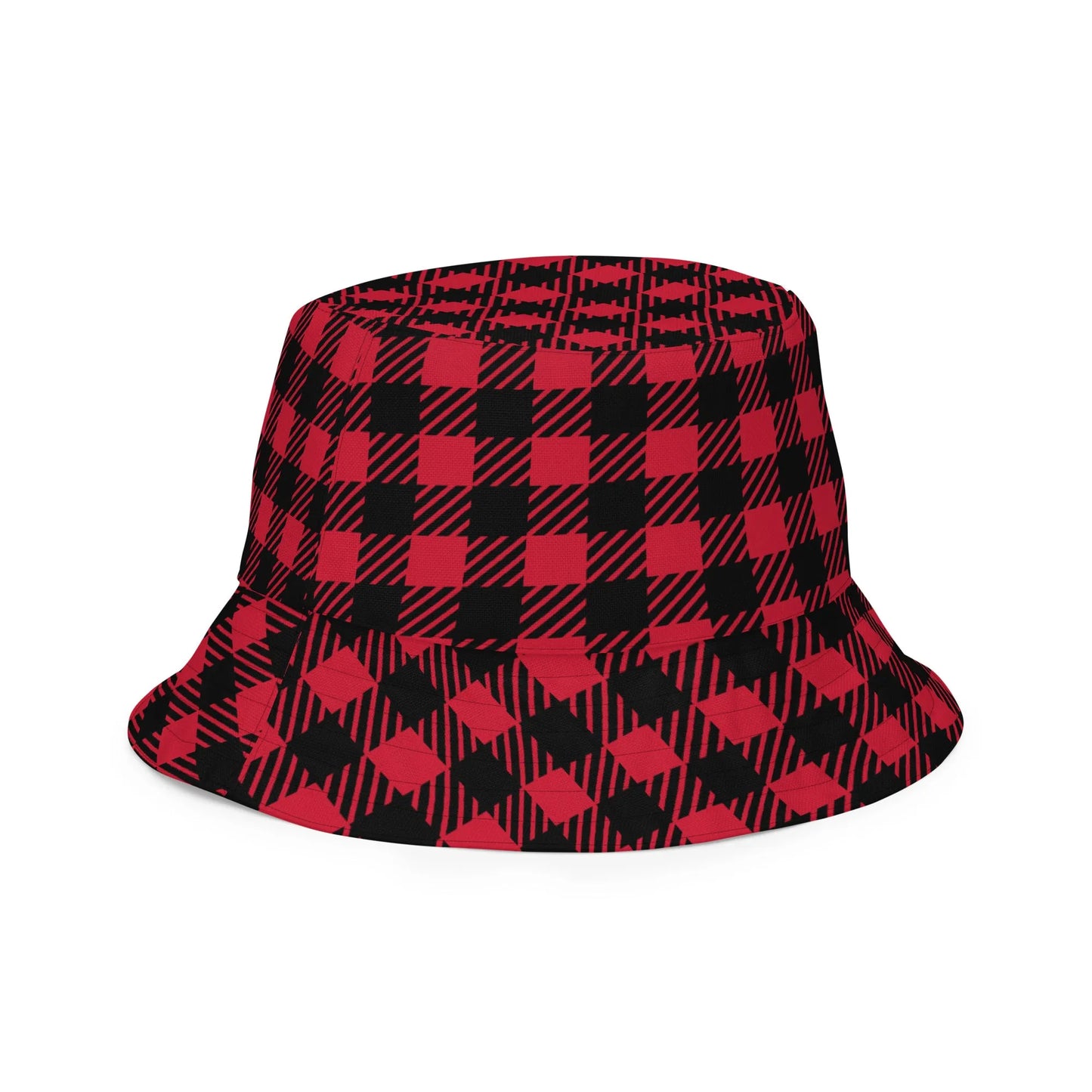 Red Plaid Reversible Bucket Hat - Liss & Lex