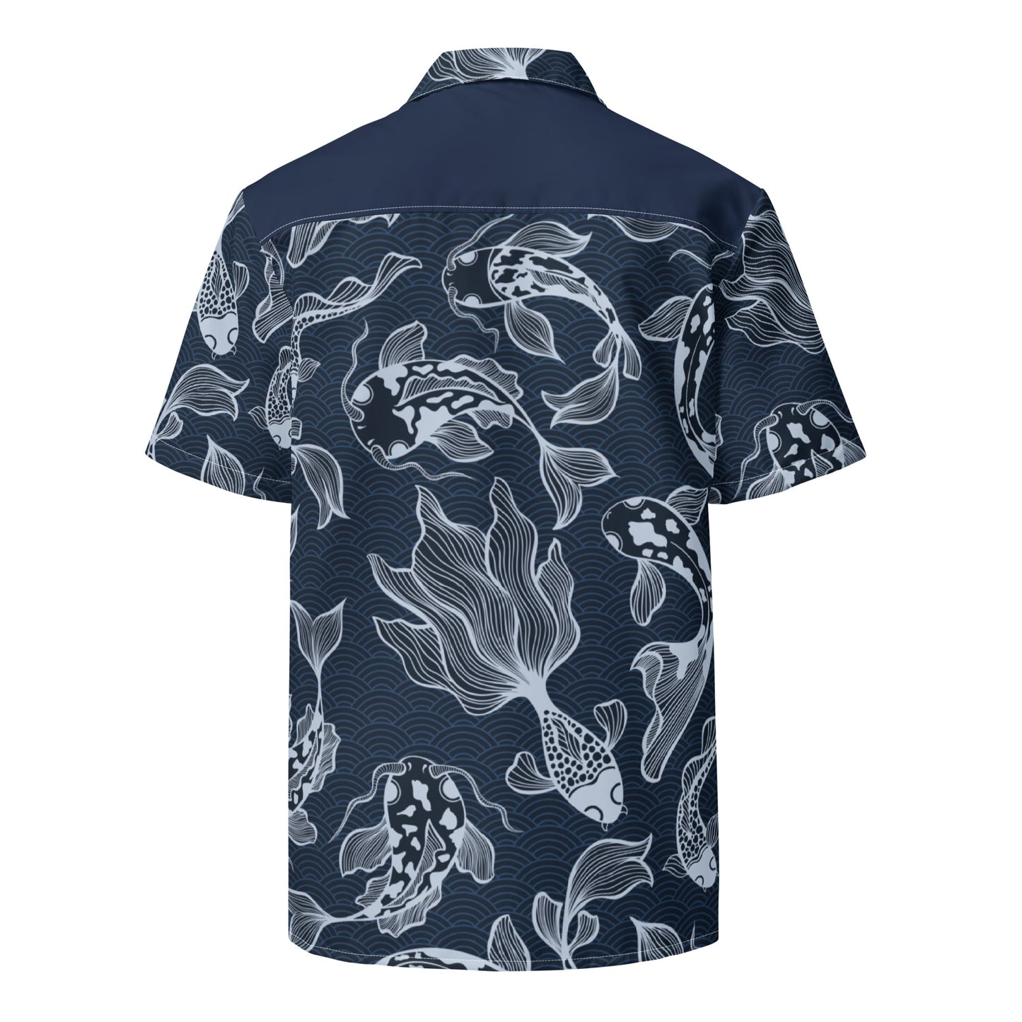 Navy Fish Button Shirt - Liss & Lex
