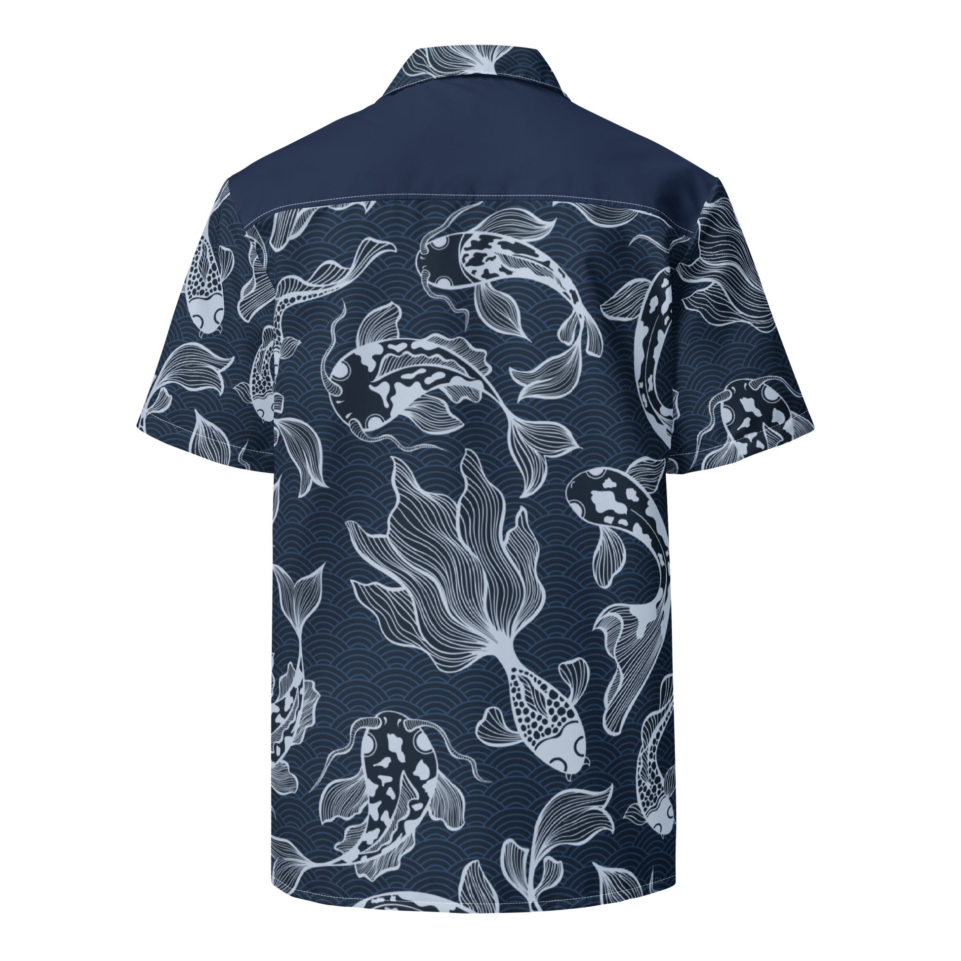 Navy Fish Button Shirt - Liss & Lex