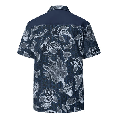 Navy Fish Button Shirt - Liss & Lex