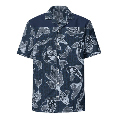 Navy Fish Button Shirt - Liss & Lex