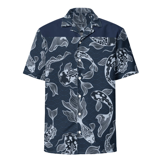 Navy Fish Button Shirt - Liss & Lex