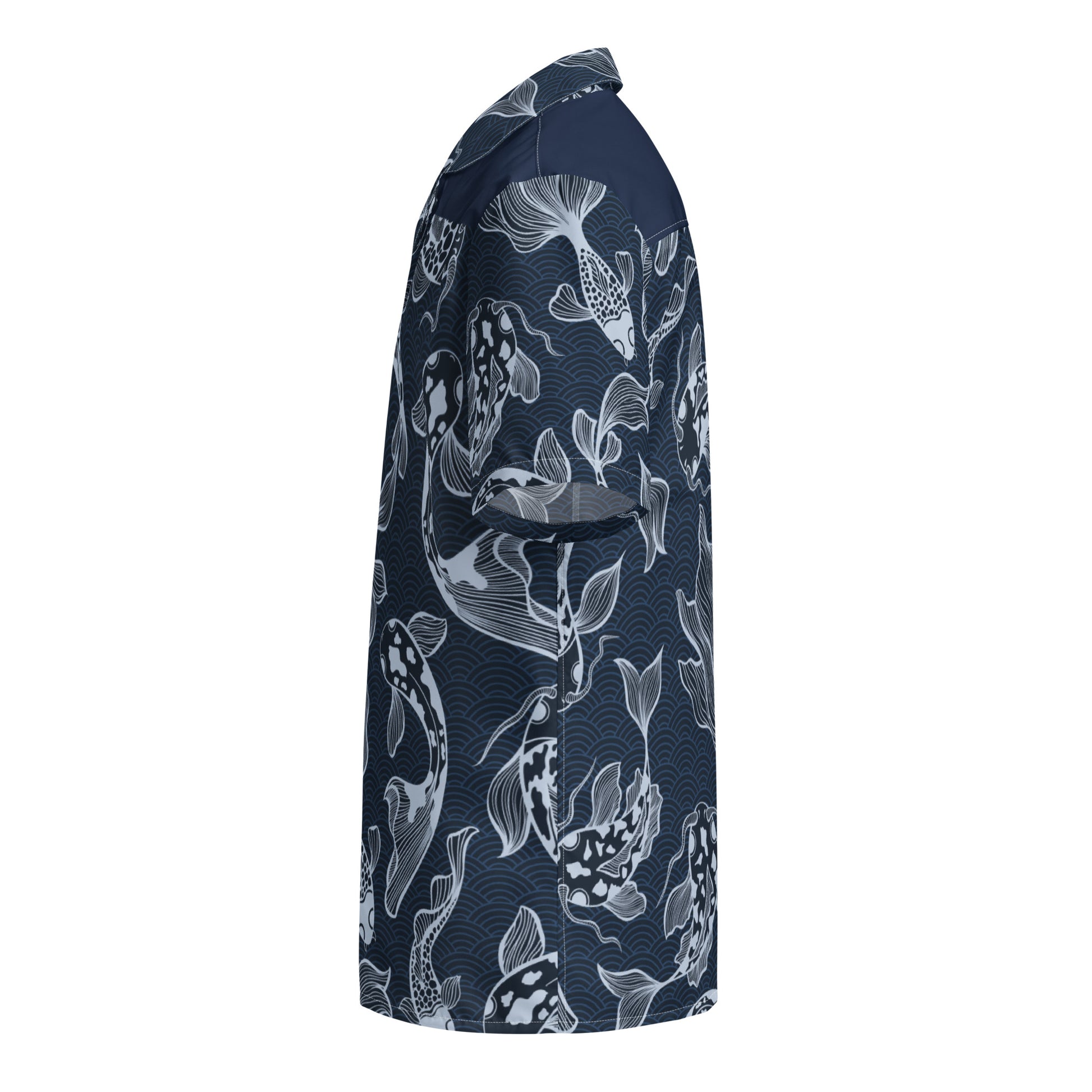 Navy Fish Button Shirt - Liss & Lex