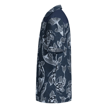 Navy Fish Button Shirt - Liss & Lex
