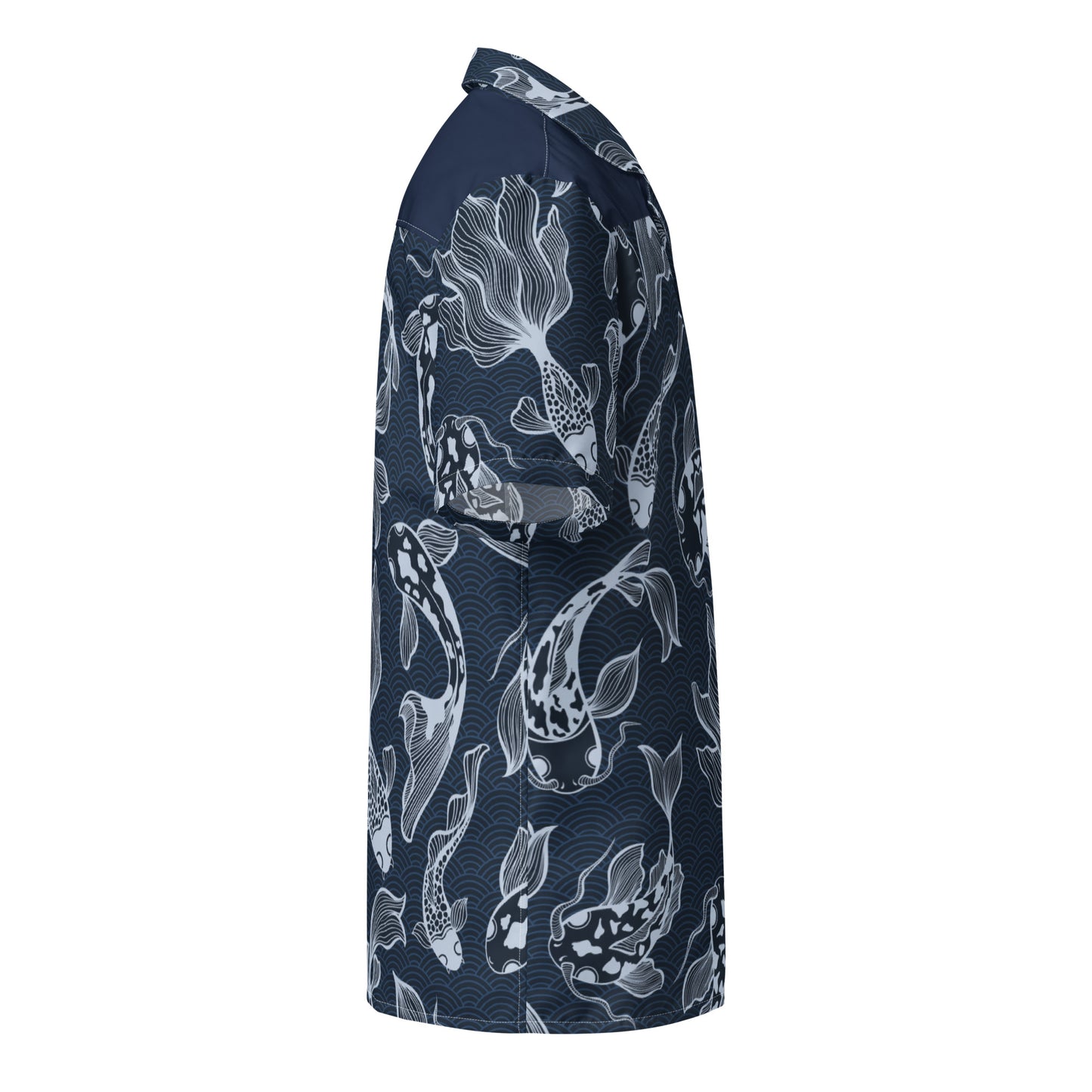 Navy Fish Button Shirt - Liss & Lex