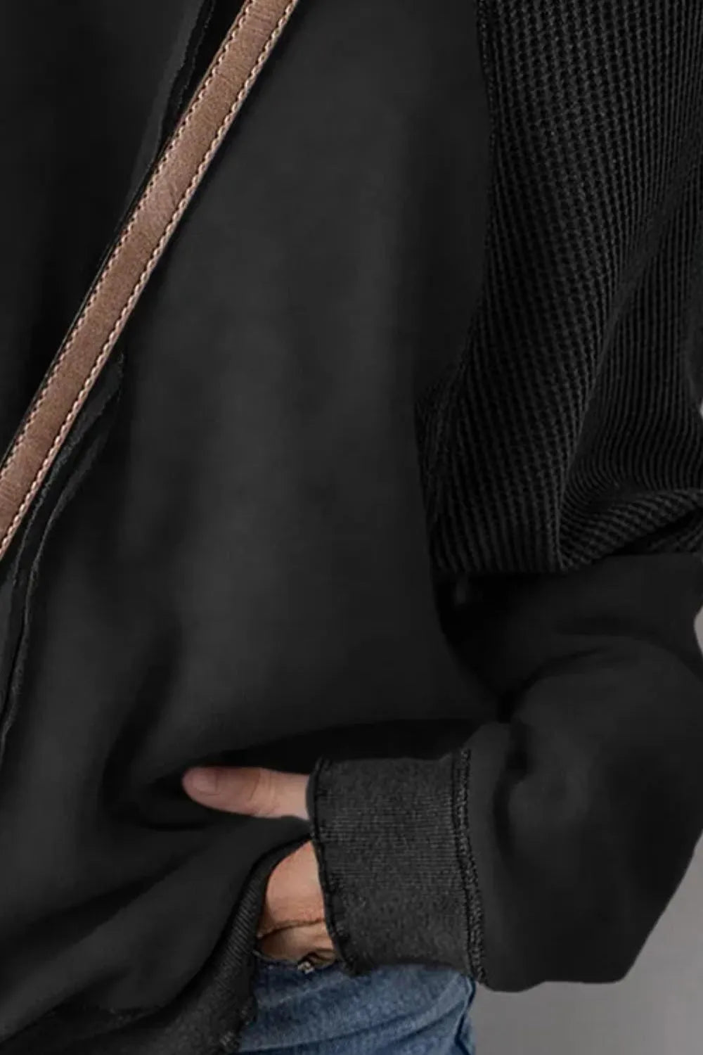 Exposed Seam Long Sleeve Sweatshirt - Liss & Lex