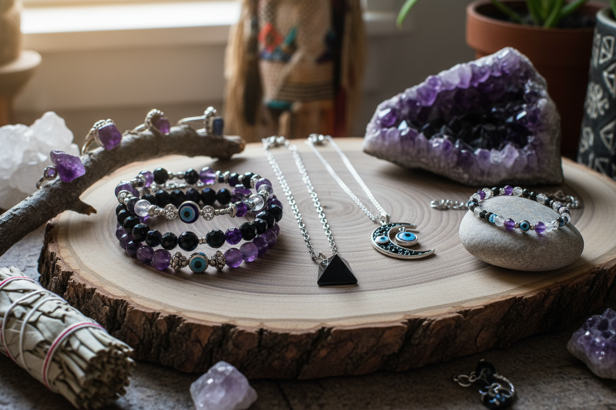 Braclets, necklaces, rings, anklets for protection 