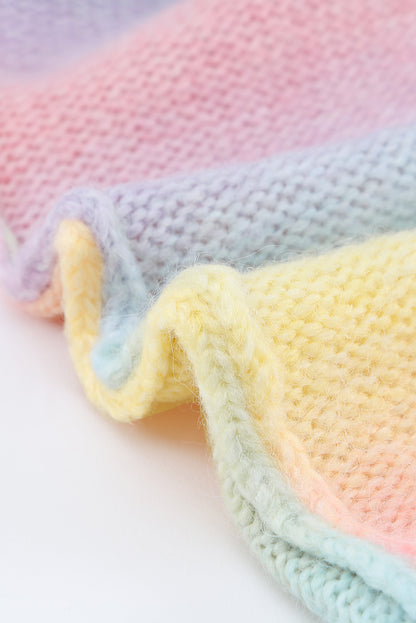 Gradient Open Front Soft Cardigan