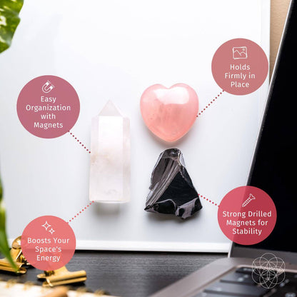 Crystal Guardian Magnets - Trio of Peace & Protection - Liss & Lex