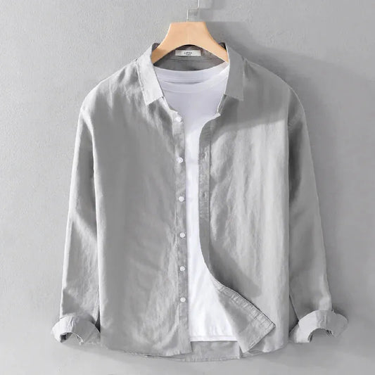 Cotton-Linen Long Sleeve Shirt - Liss & Lex
