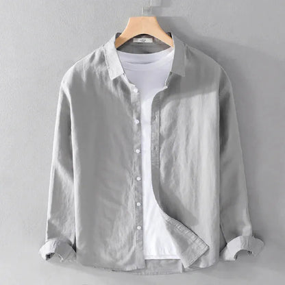 Cotton-Linen Long Sleeve Shirt - Liss & Lex