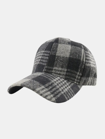 Plaid Adjustable Cotton Baseball Cap - Liss & Lex