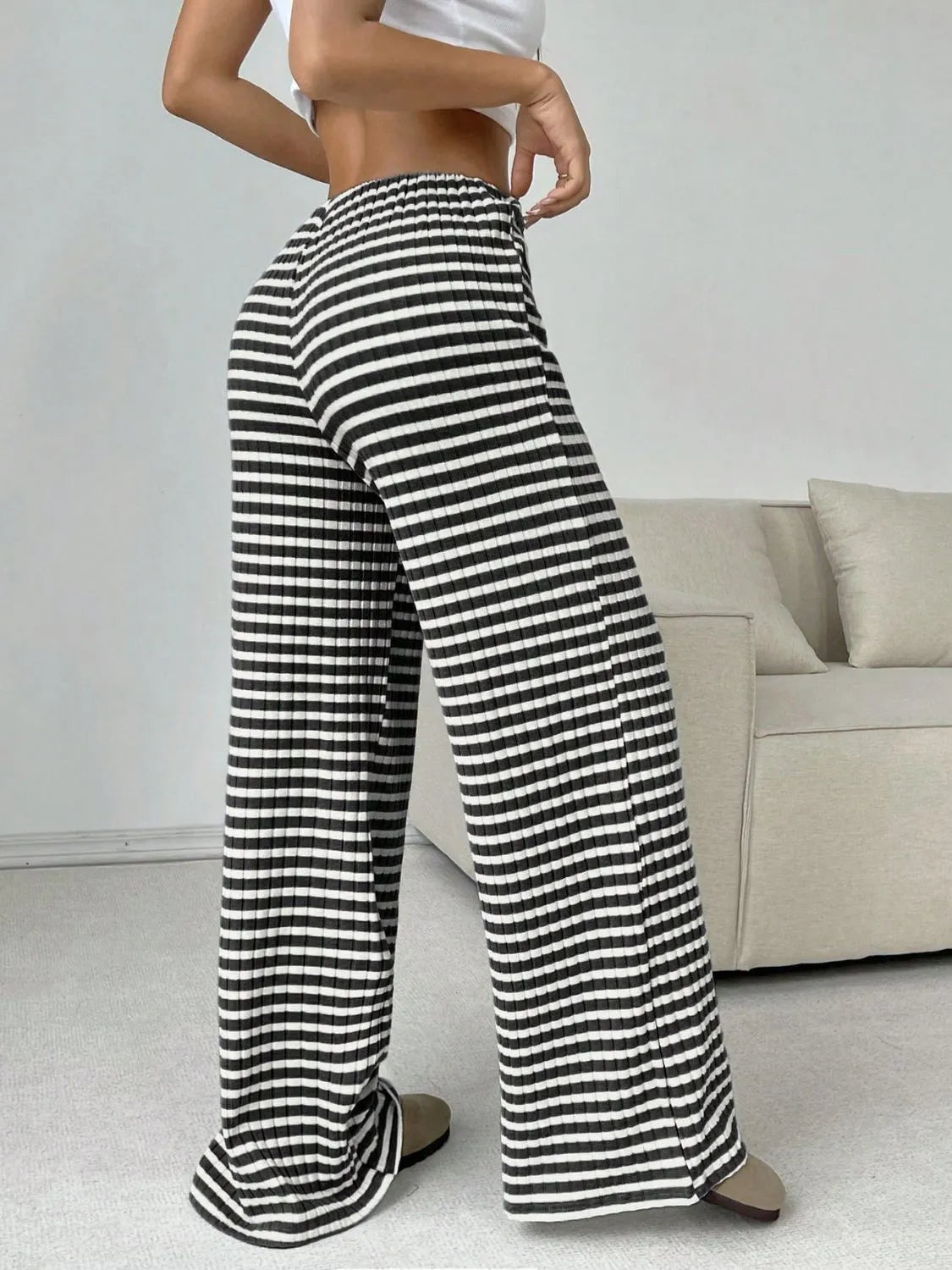 Striped Wide Leg Pants - Liss & Lex