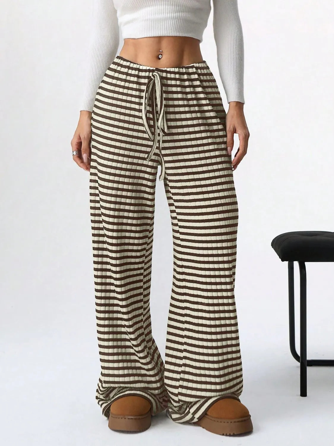 Striped Wide Leg Pants - Liss & Lex