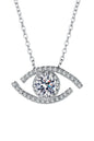 Moissanite Evil Eye Sterling Silver Necklace - Liss & Lex