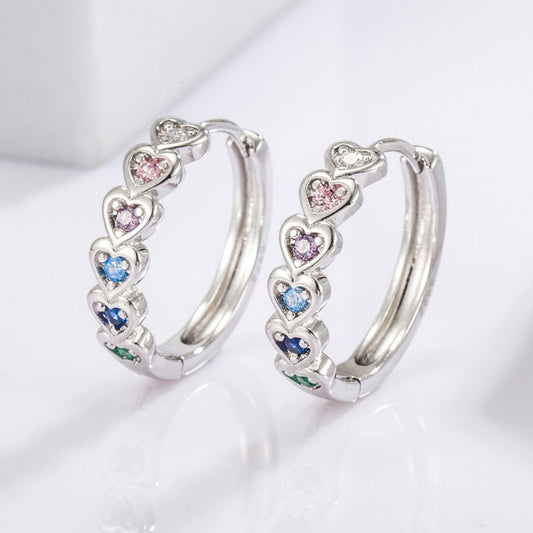 Heart Huggie Earrings