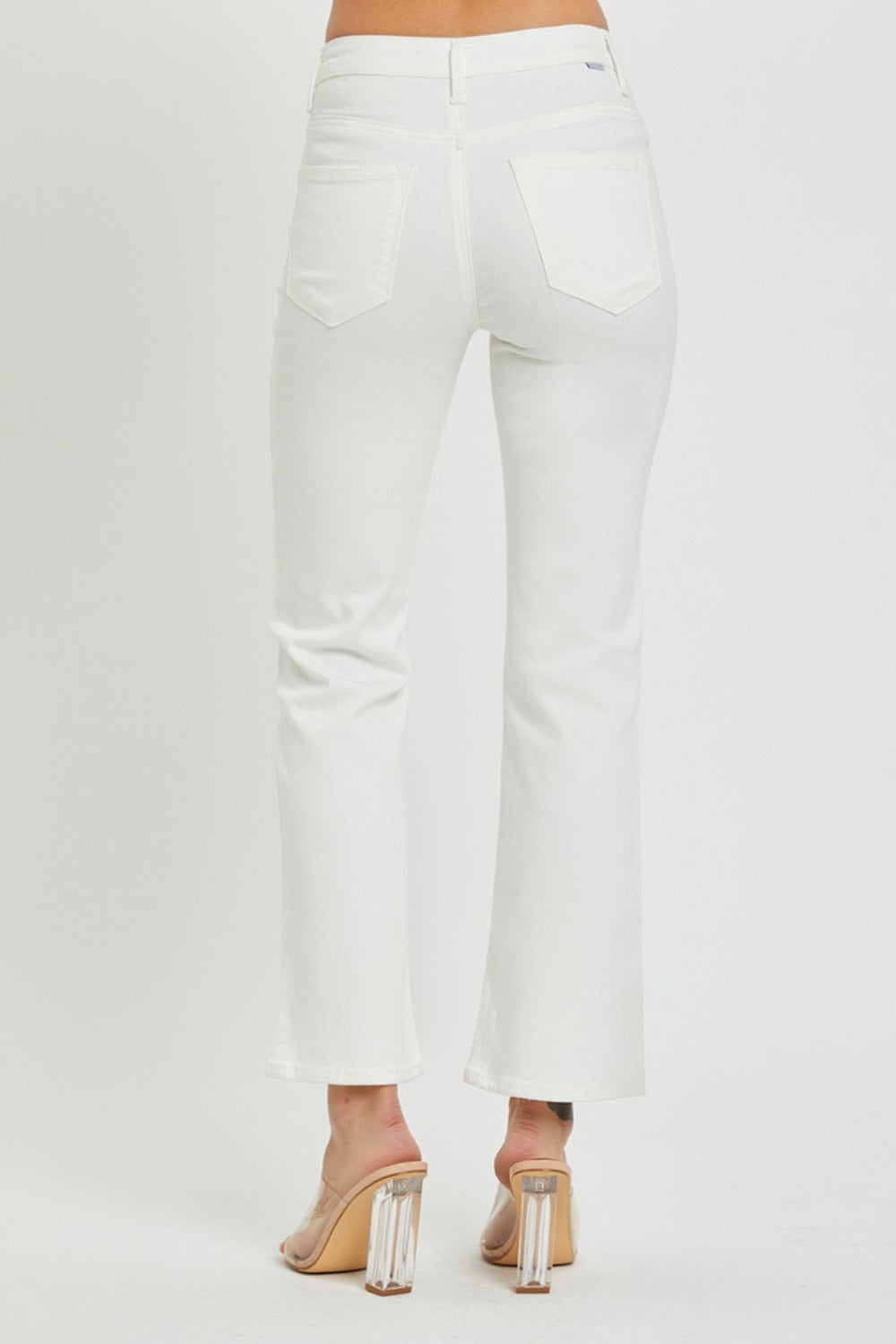 Mid Rise Cropped Bootcut Jeans