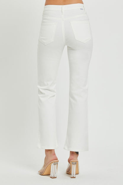 Mid Rise Cropped Bootcut Jeans