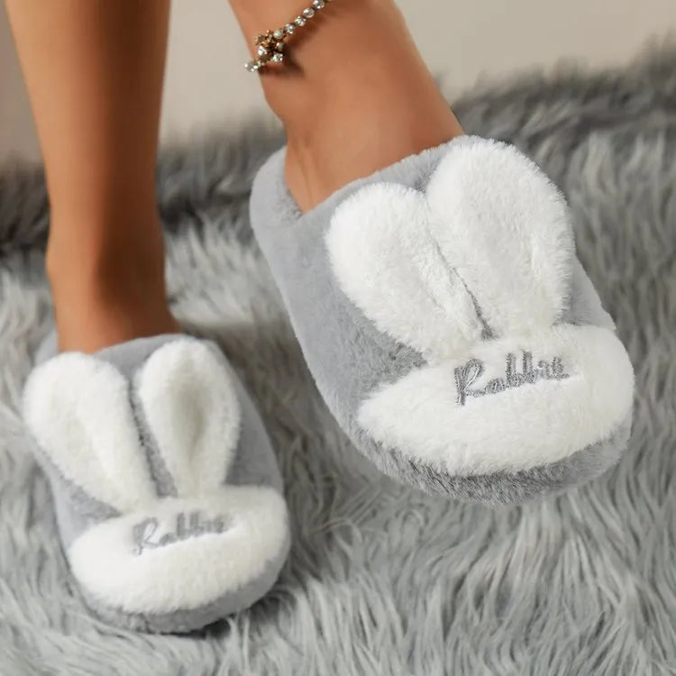 Rabbit Ears Round Toe Slippers - Liss & Lex