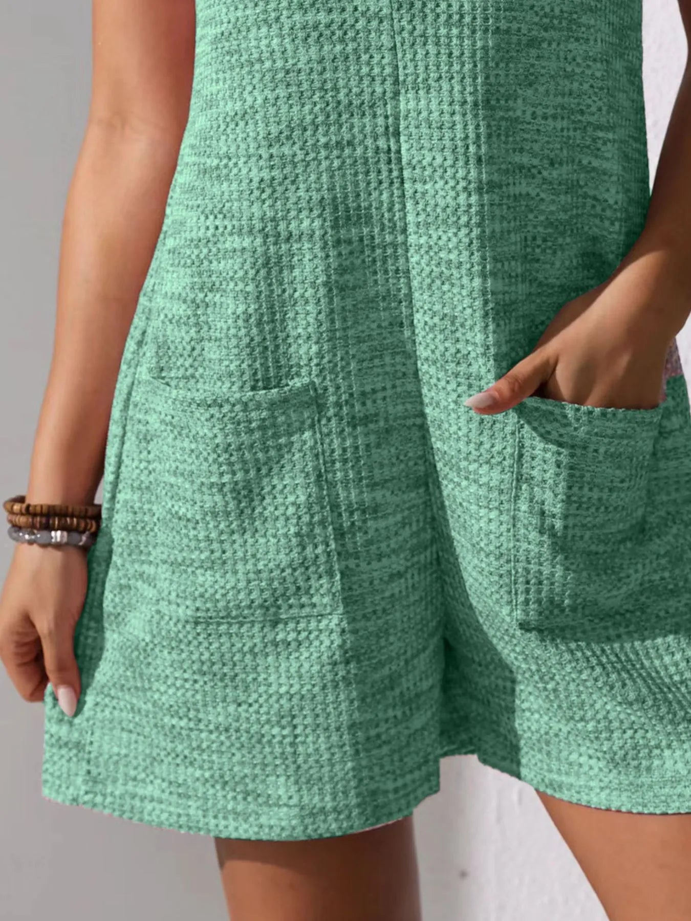 Button Front Romper with Pockets - Liss & Lex