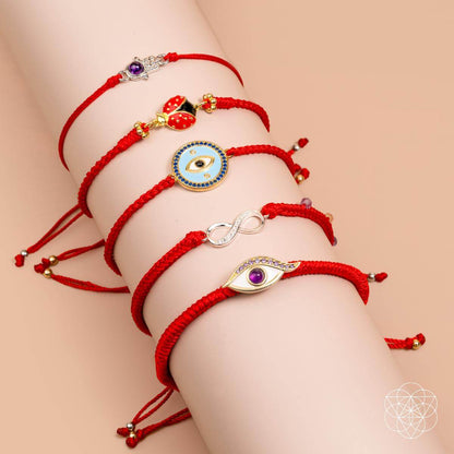 Infinite Prosperity - Eight-Strand Red String Bracelet - Liss & Lex