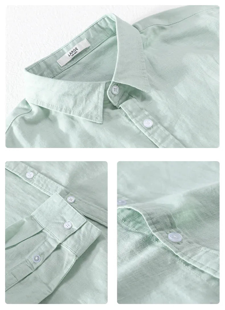 Cotton-Linen Long Sleeve Shirt - Liss & Lex