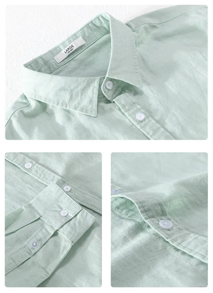 Cotton-Linen Long Sleeve Shirt - Liss & Lex