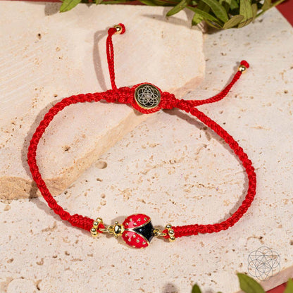 Lucky Ladybug - Four-Strand Red String Bracelet Conscious Items