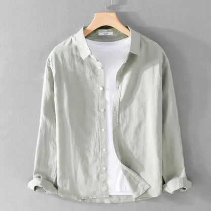 Cotton-Linen Long Sleeve Shirt - Liss & Lex