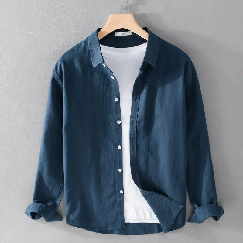 Cotton-Linen Long Sleeve Shirt - Liss & Lex