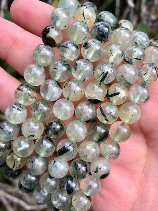 Prehnite 8mm Bead Bracelet – Intuition & Emotional Healing - Liss & Lex