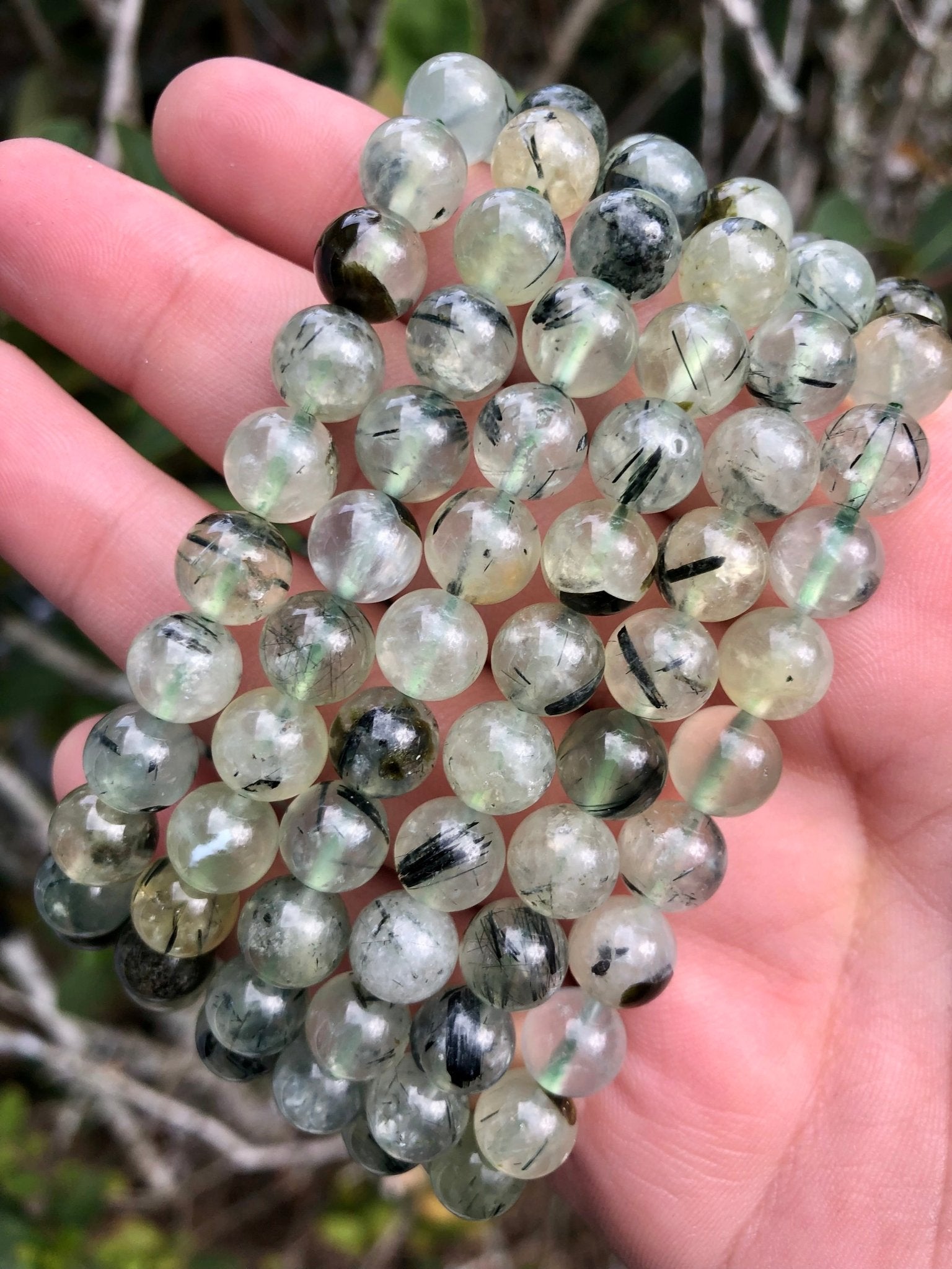Prehnite 8mm Bead Bracelet – Intuition & Emotional Healing - Liss & Lex