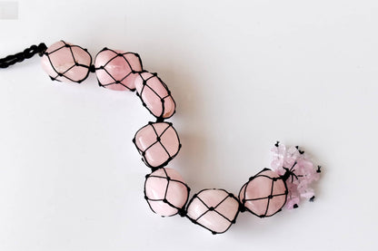 Rose Quartz Hanging Crystal Charm – Love & Emotional Healing - Liss & Lex