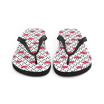 Polka Lips Flip-Flops - Liss & Lex