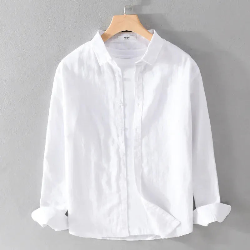 Cotton-Linen Long Sleeve Shirt - Liss & Lex