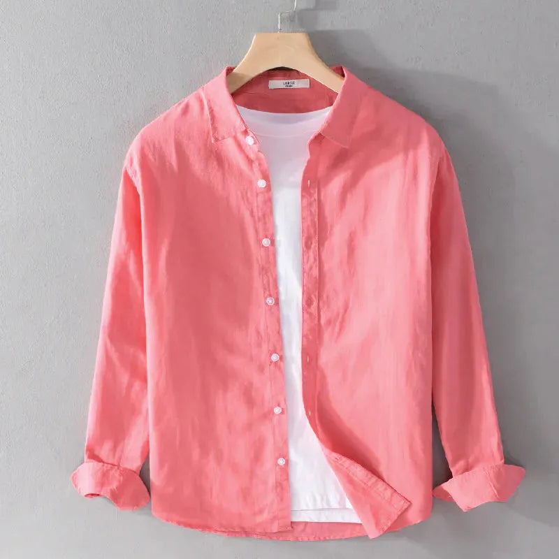 Cotton-Linen Long Sleeve Shirt - Liss & Lex